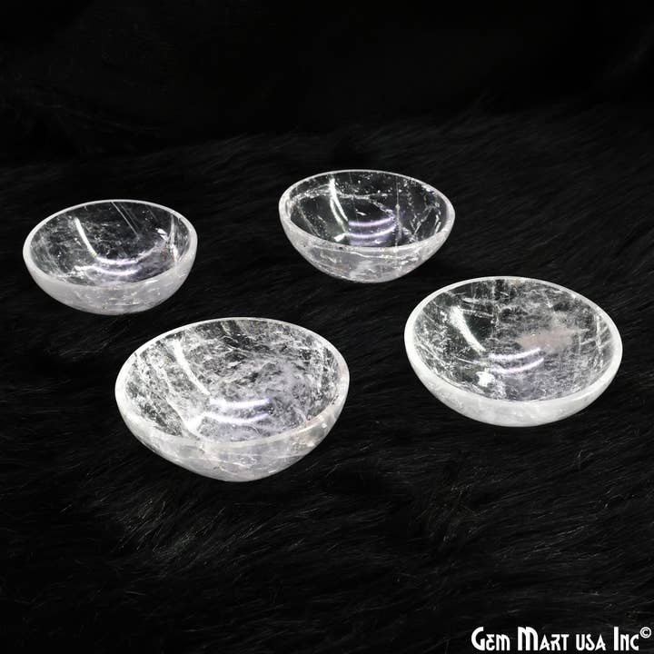 GemMartUSA – wholesale Decorative plate/dish/bowl – Natural Crystal Mini Carved Gemstone Bowl Cup 2 inch10