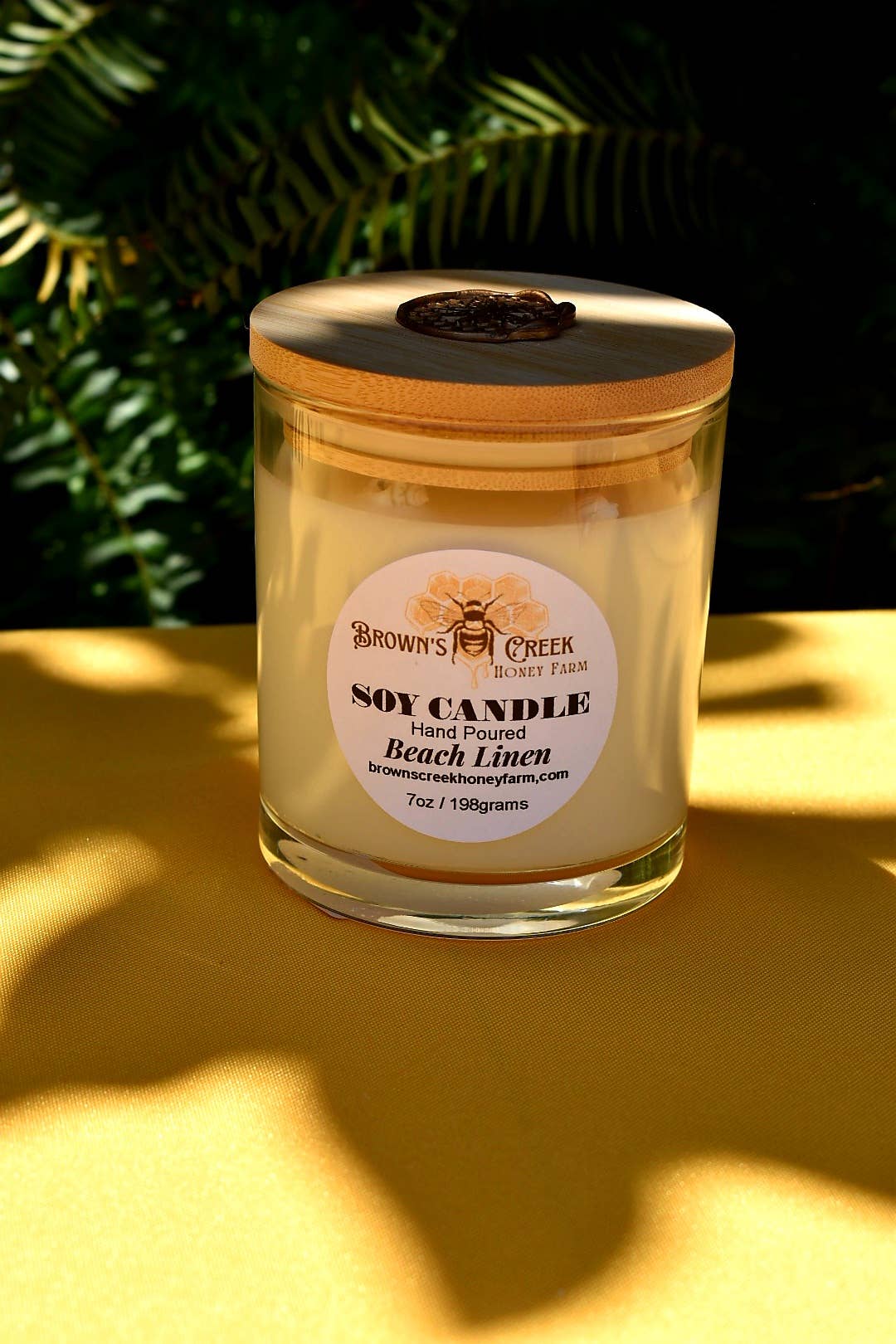 Brown's Creek Honey Farm - Wholesale Jar/Filled Candle - Glass Jar Candle with Lid and Bee Wax Stamp11