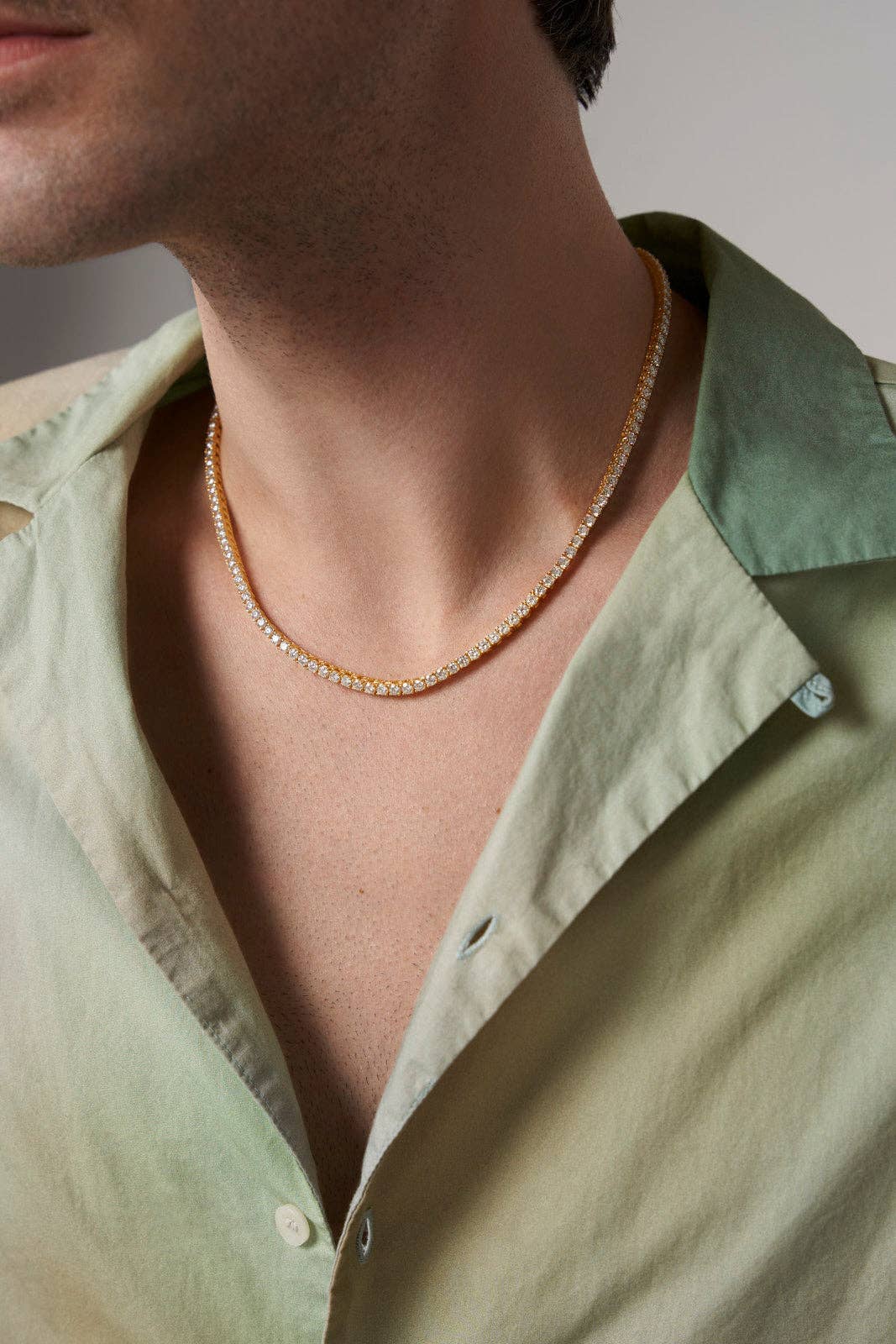 El&Elle – wholesale Link & chain necklace – Round Cut Moissanite Tennis Necklace6