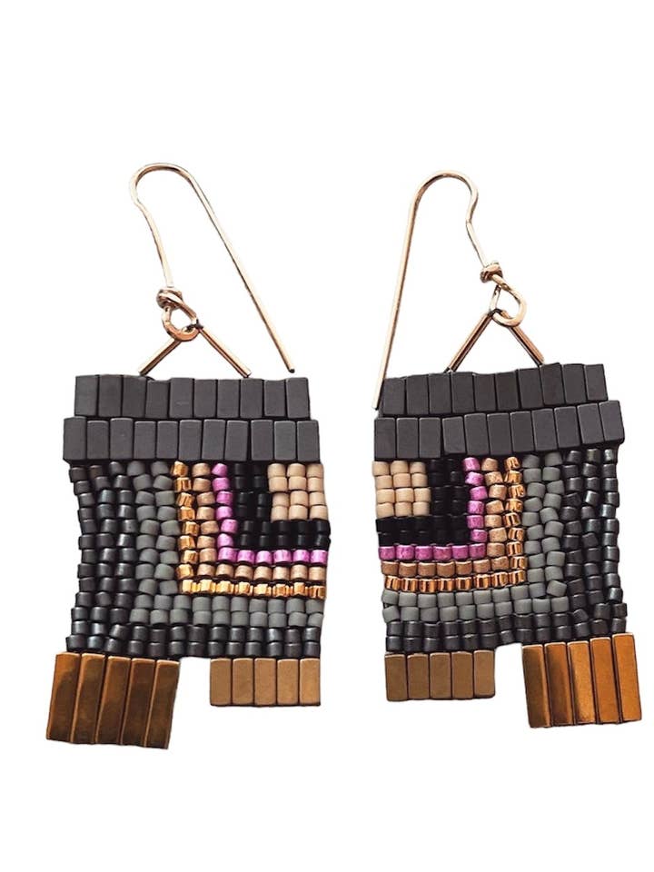 Brincos de vidro City Block por atacado de Trecy Bleich