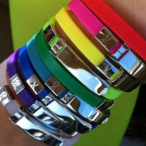 UNTIL THERES A CURE FOUNDATION - Wholesale Bangle Bracelet - Until There's A Cure Jelly Bracelet
