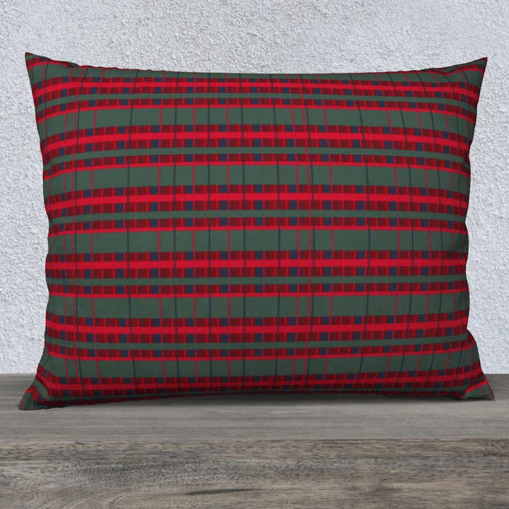 Accentkussen 26x20 Tartan - Marineblauw en rood 🇨🇦 voor wholesale door The Wheaten Store