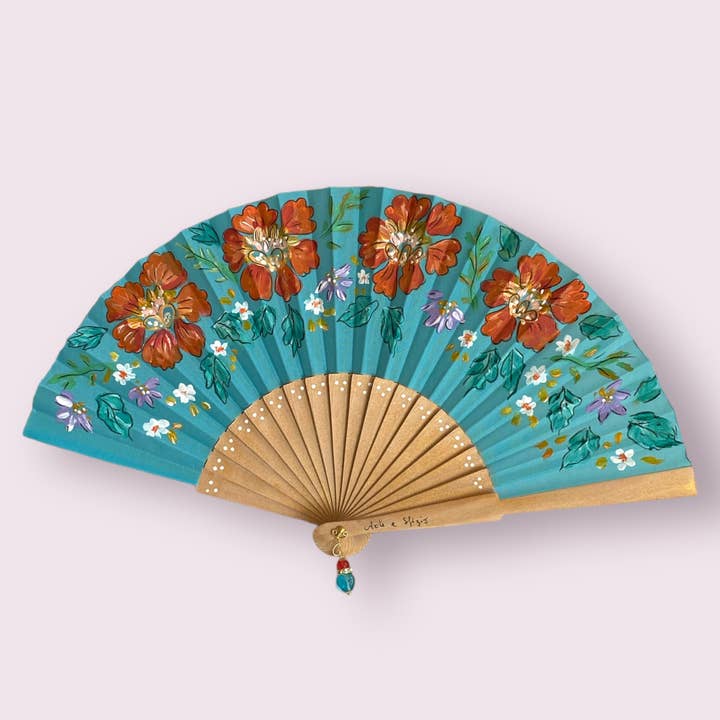Arte e sfizio - Wholesale Handheld Folding Fan - painted flower fans12