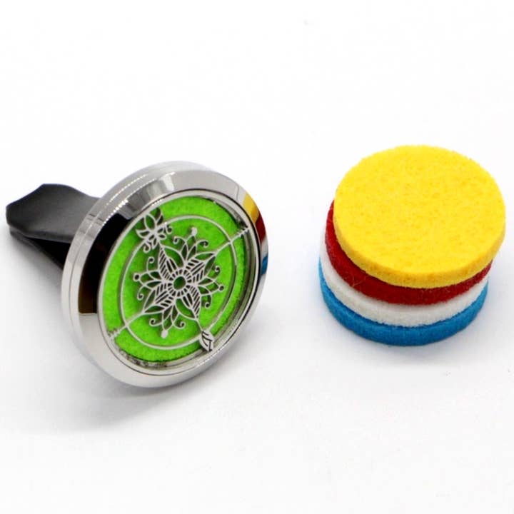 Zen'Arôme – Engroshandel Luftfrisker til bilen – unisex – Zen'Arome Clip'Arôme Lotus bilduftklip – diffuser med lotusdesign5