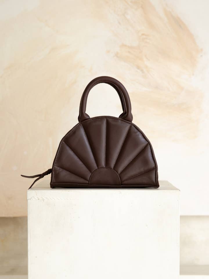Soleil Mini Tote // Chocolate for wholesale by Hobo and Hatch