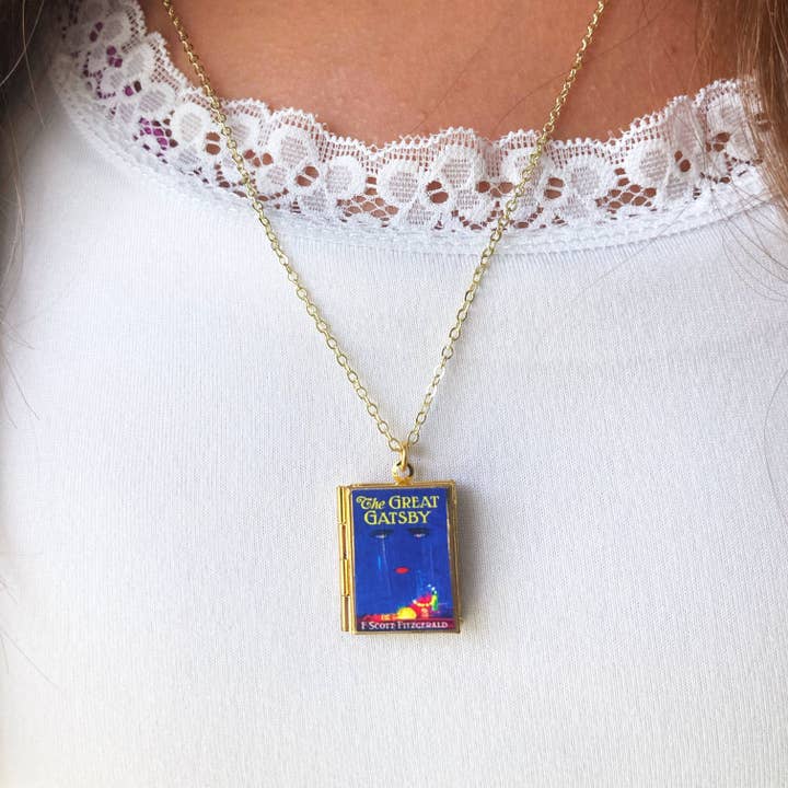 Marshall and Rose - Wholesale Locket Necklace - Book Locket The Great Gatsby1