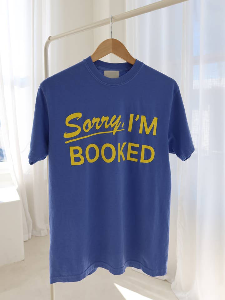Sorry I'm Booked T-shirt | Bookish T-shirt for wholesale by Rebel and Fleur