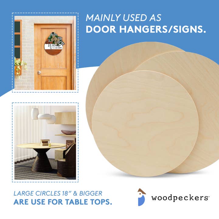 Woodpeckers Crafts - Wholesale Cutouts - Plywood Circles