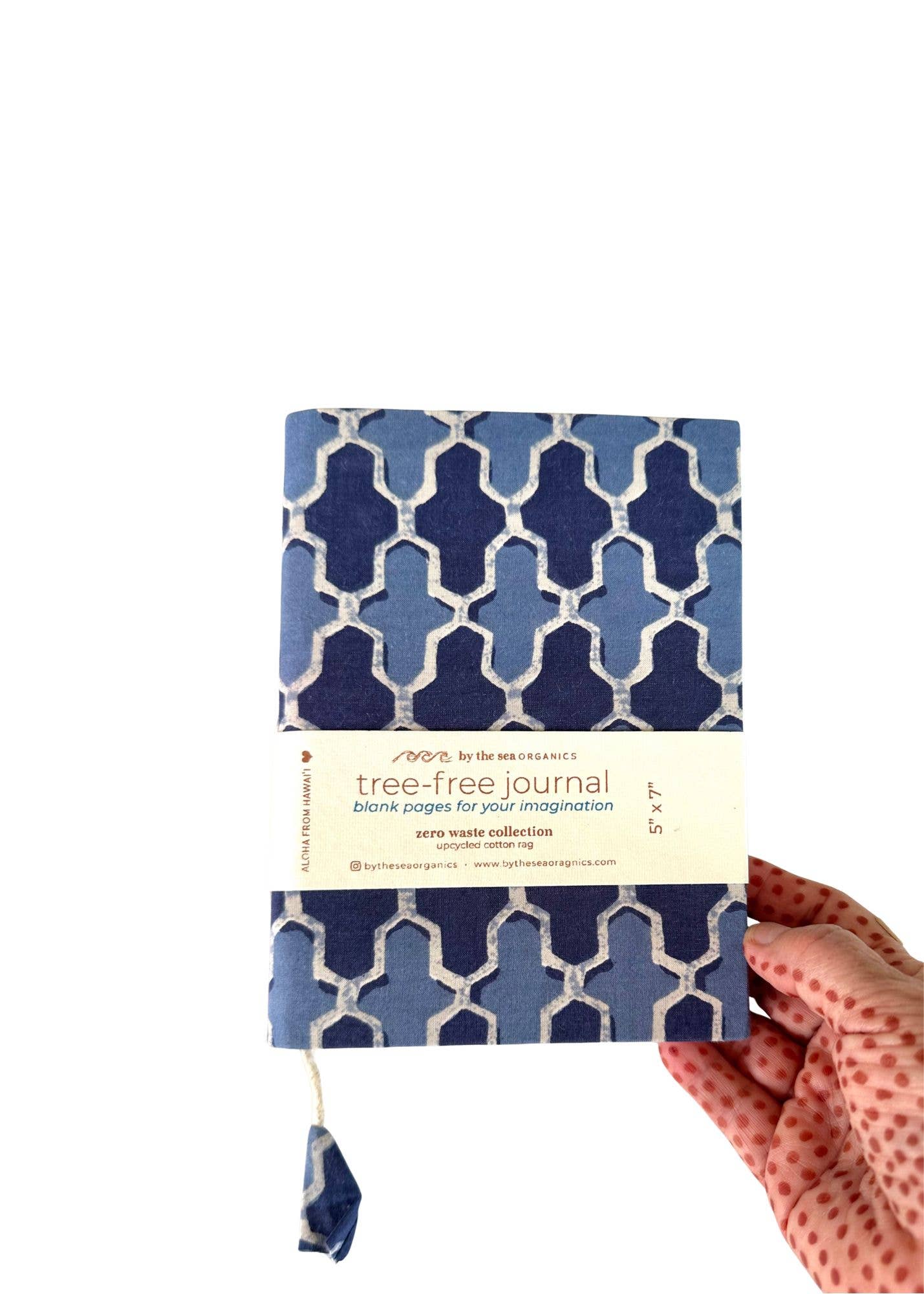 By The Sea Organics - Wholesale Journal/Diary - COTTON JOURNAL INDIGO COLLECTION -  5" x 7"2