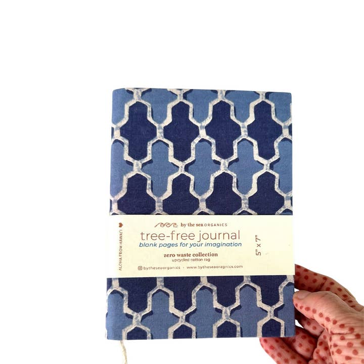 By The Sea Organics - Wholesale Journal/Diary - COTTON JOURNAL INDIGO COLLECTION - 5" x 7"2