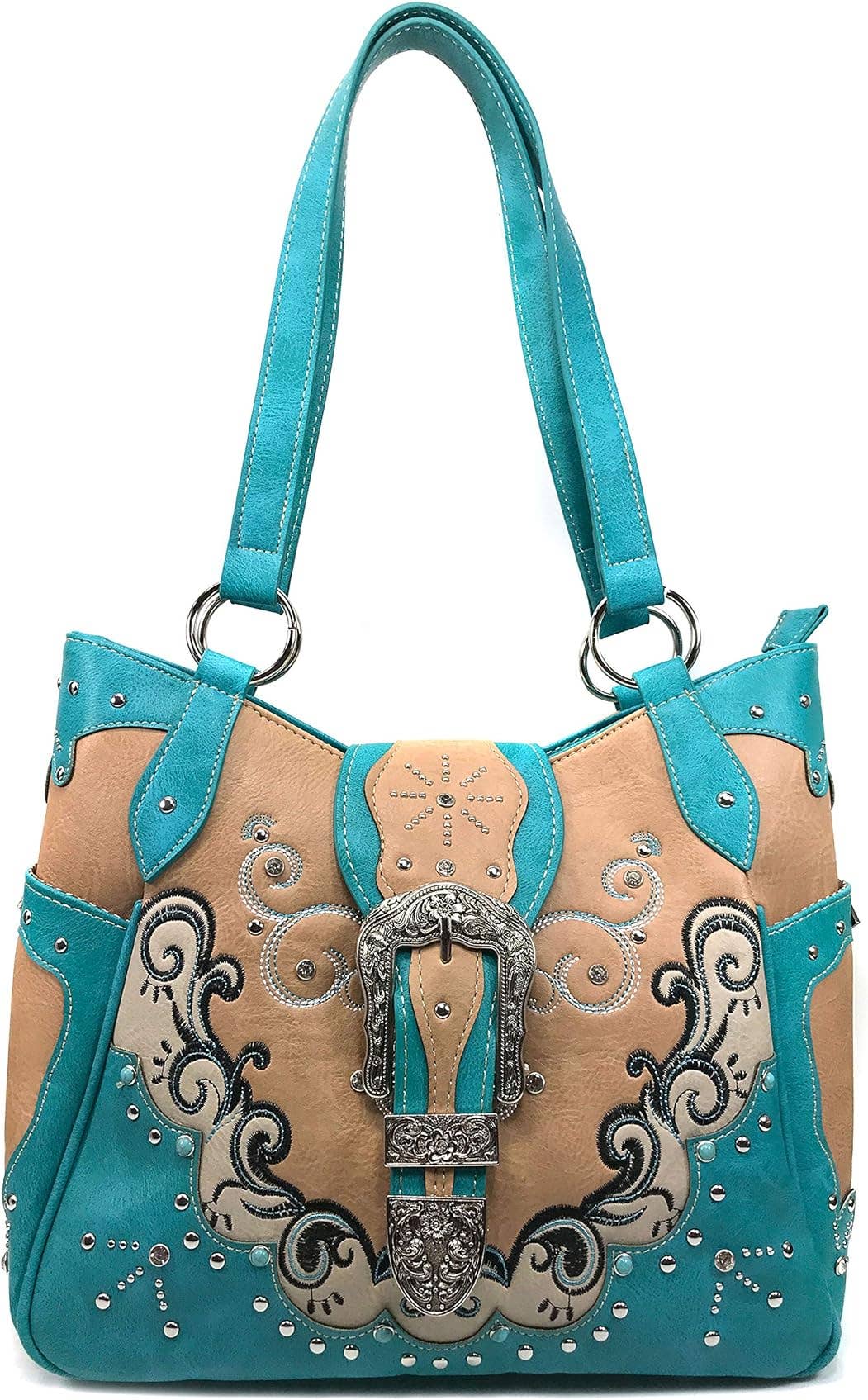 Bronzeado Bolsa Western Rhinestone com fivela para venda a revendedores na Faire