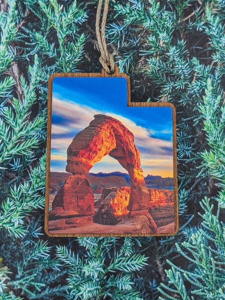 Utah Arch Ornament for wholesale by The Little Ornament Shop