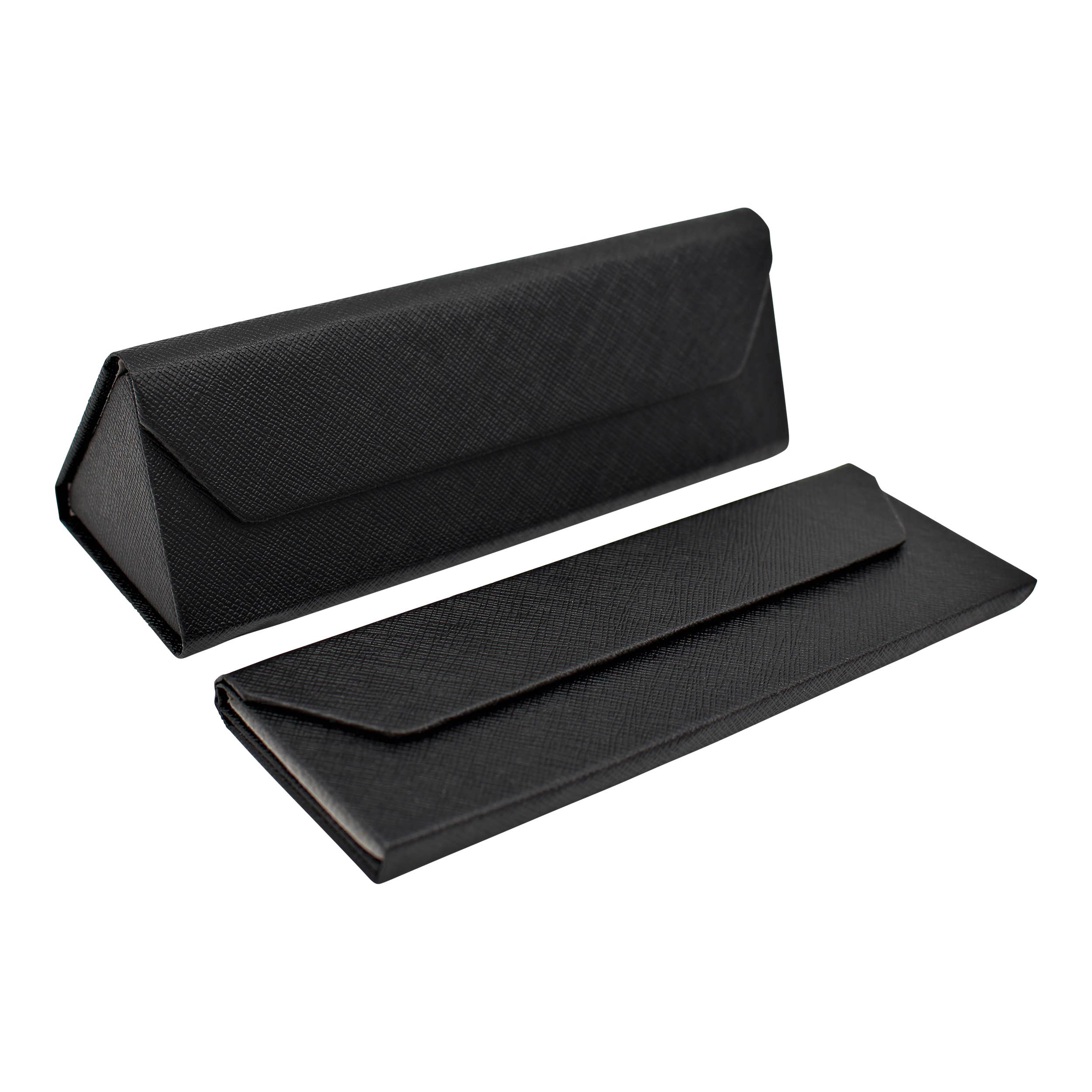 Real Sic - Wholesale Eyewear Cases & Holders - Unisex - Hardshell Eco Leather Solid Color Folding Glasses Case2