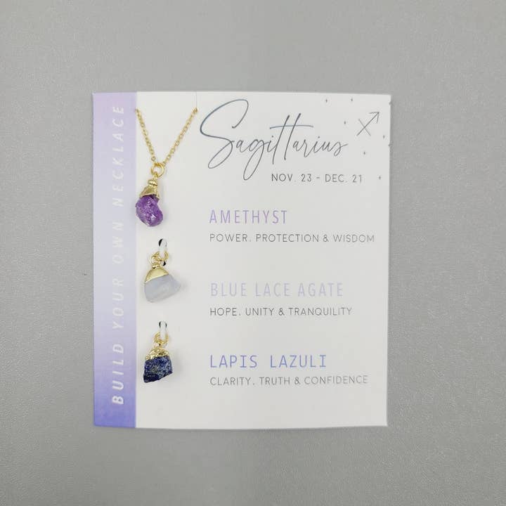 ACCITY - Wholesale Pendant/Charm Necklace - TWELVE CONSTELLATIONS NATURAL STONE NECKLACE_CWAJE10488