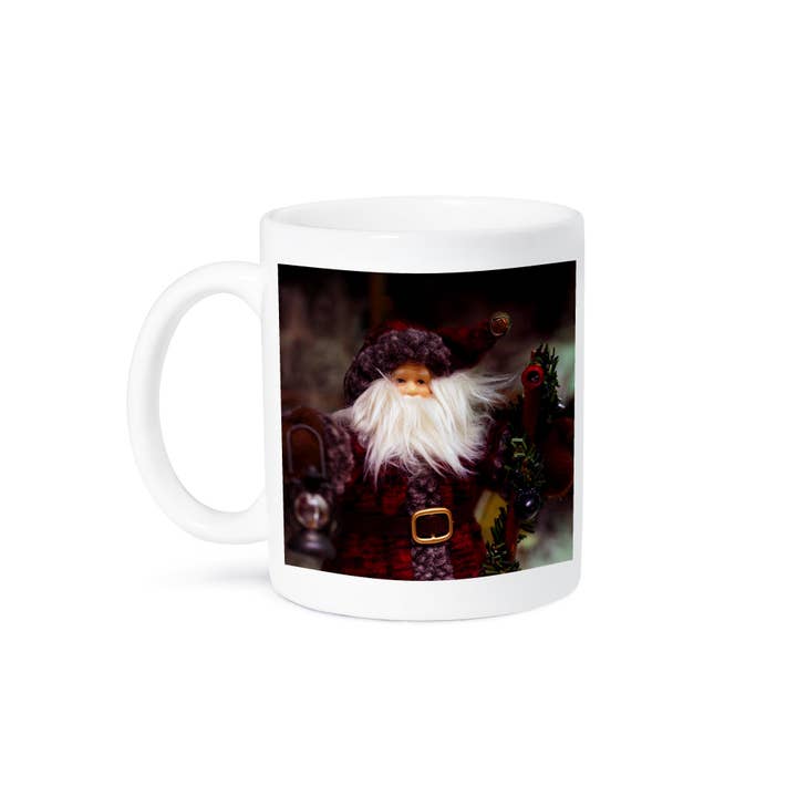 3dRose - Wholesale Coffee Mug - 3dRose, Close up photo of vintage St. Nicholas holding a lantern and garland., Mug8