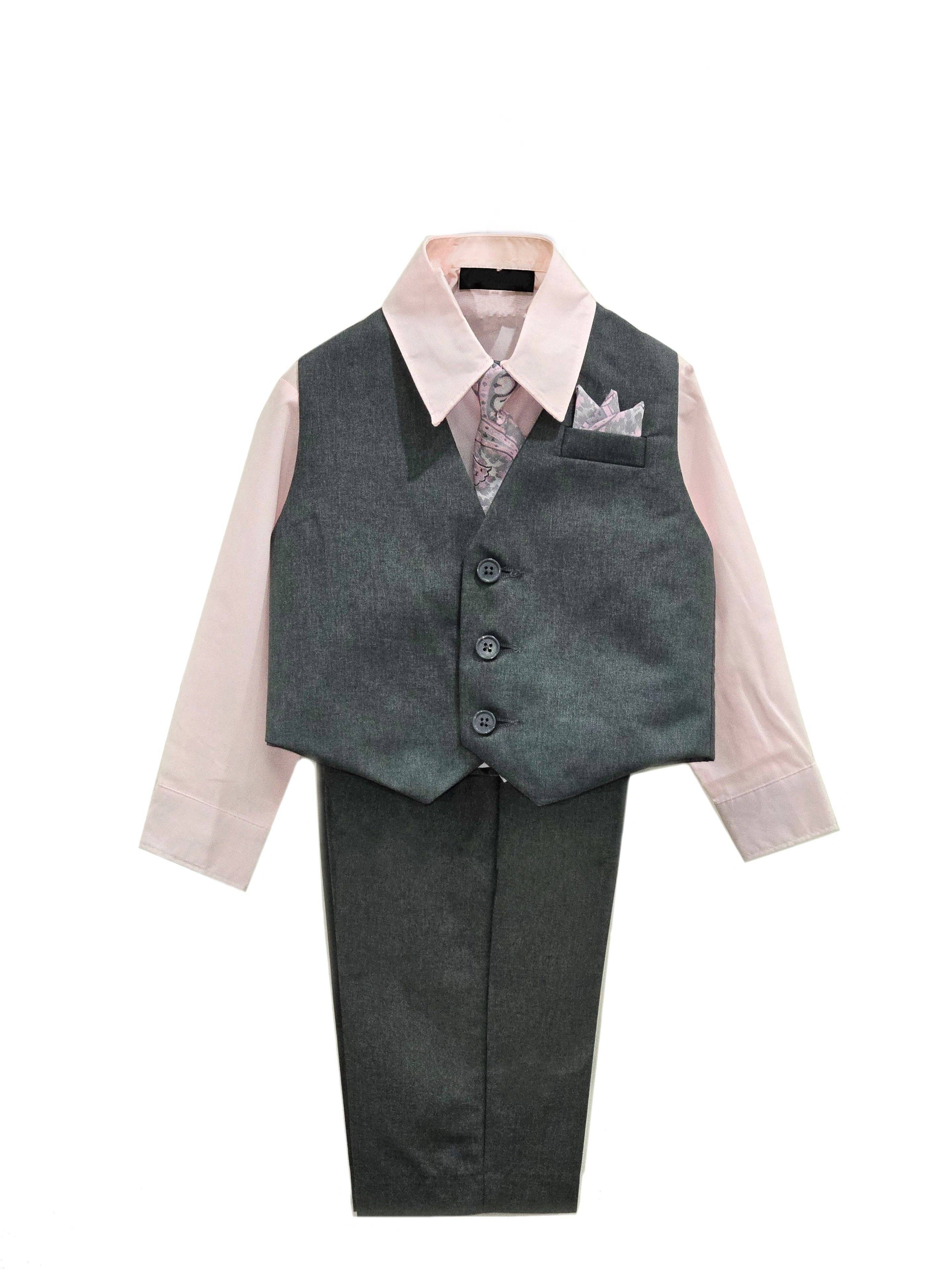 b-one inc - Wholesale Suit Set - Kids - Boys' Vest Suit Set, 5-Piece, Many Colors, Sizes 2T-144