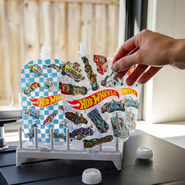 Sinchies - Wholesale Lunch bag/box – Kids - Sinchies 150ml Reusable Food Pouches - Hot Wheels™ - Rapid Racer (blue)10