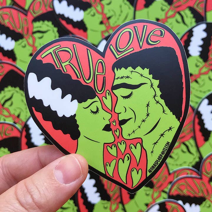 True Love Frankenstein Bride Sticker for wholesale by Arthur's Plaid Pants