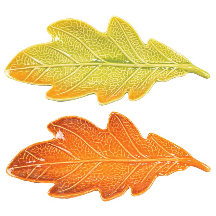 Herbst-Eichenblatt-Schale 2 Sorten für den Großhandel von Hanna's Handiworks