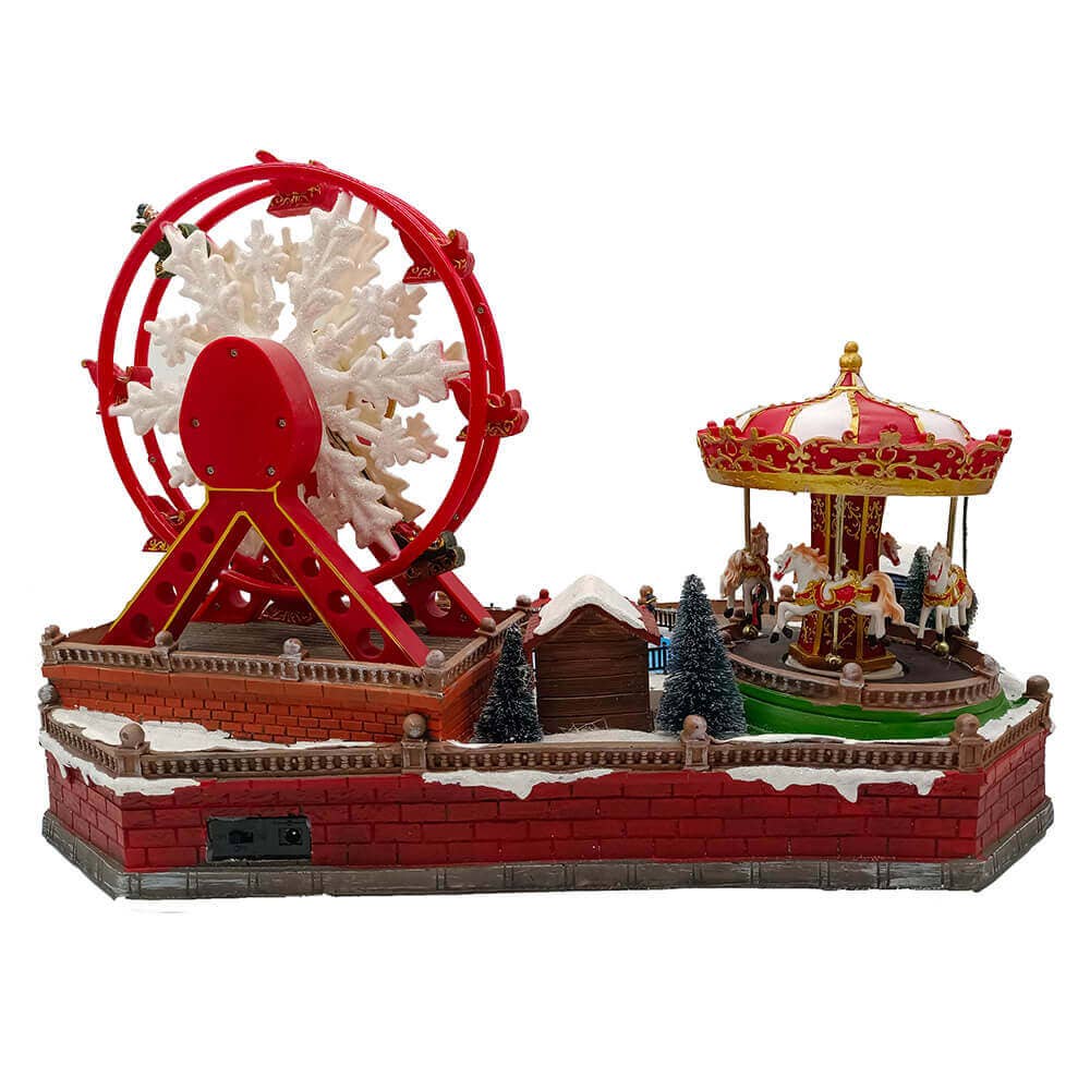 giftland - Wholesale Christmas Decoration - Led Musical Christmas Village Music Box Scene with Movement1