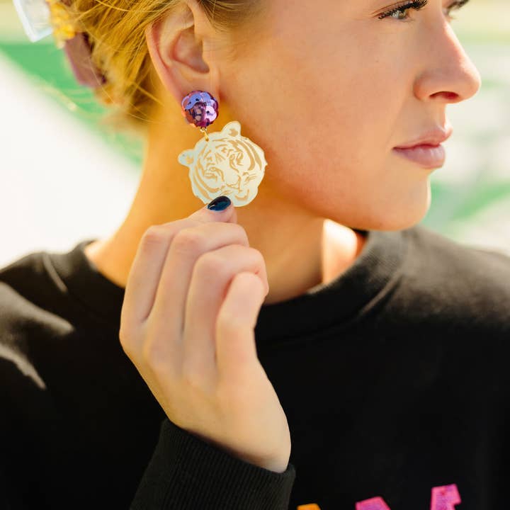 TLD Designs - Wholesale Dangle Earrings - Sequin Tigers3