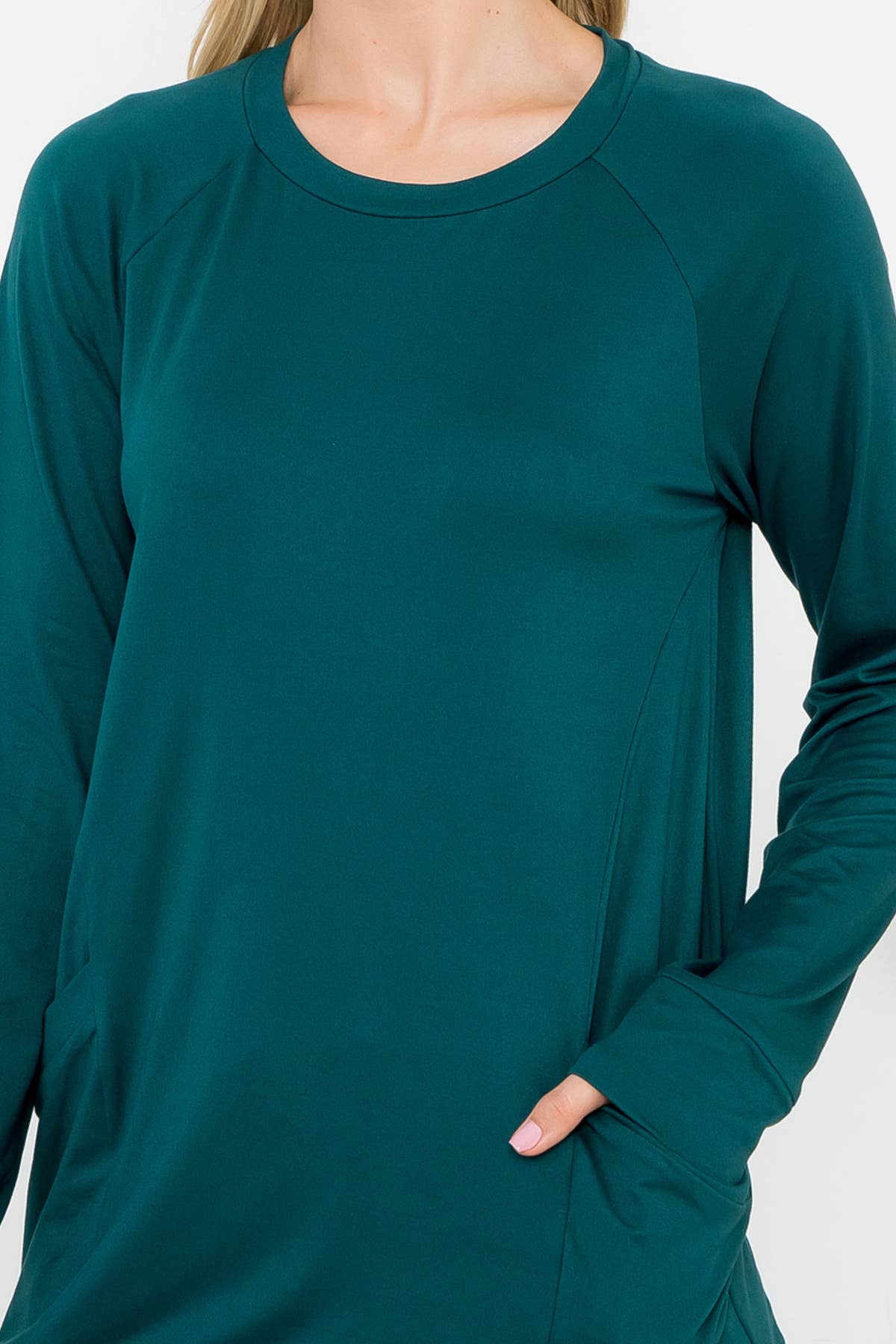 You & Me – Túnica - Mulher por atacado – YMT20003XV-PLUS TAMANHO MACIÇO BOLSO FRONTAL DE MANGA COMPRIDA24