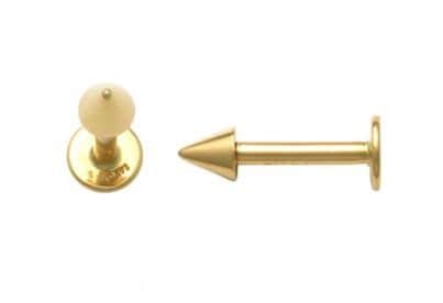 Zahav Jewelry – Großhandel Einzelohrring – 10kt Massivgold Spike Helix & Tragus Ohrring mit CZ0