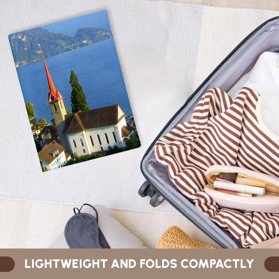 3dRose - Wholesale Bath Towel - 3dRose, Switzerland tourist travel souvenir - Swiss landscape photo of pretty lake town Weggis near Lucerne, Towel5