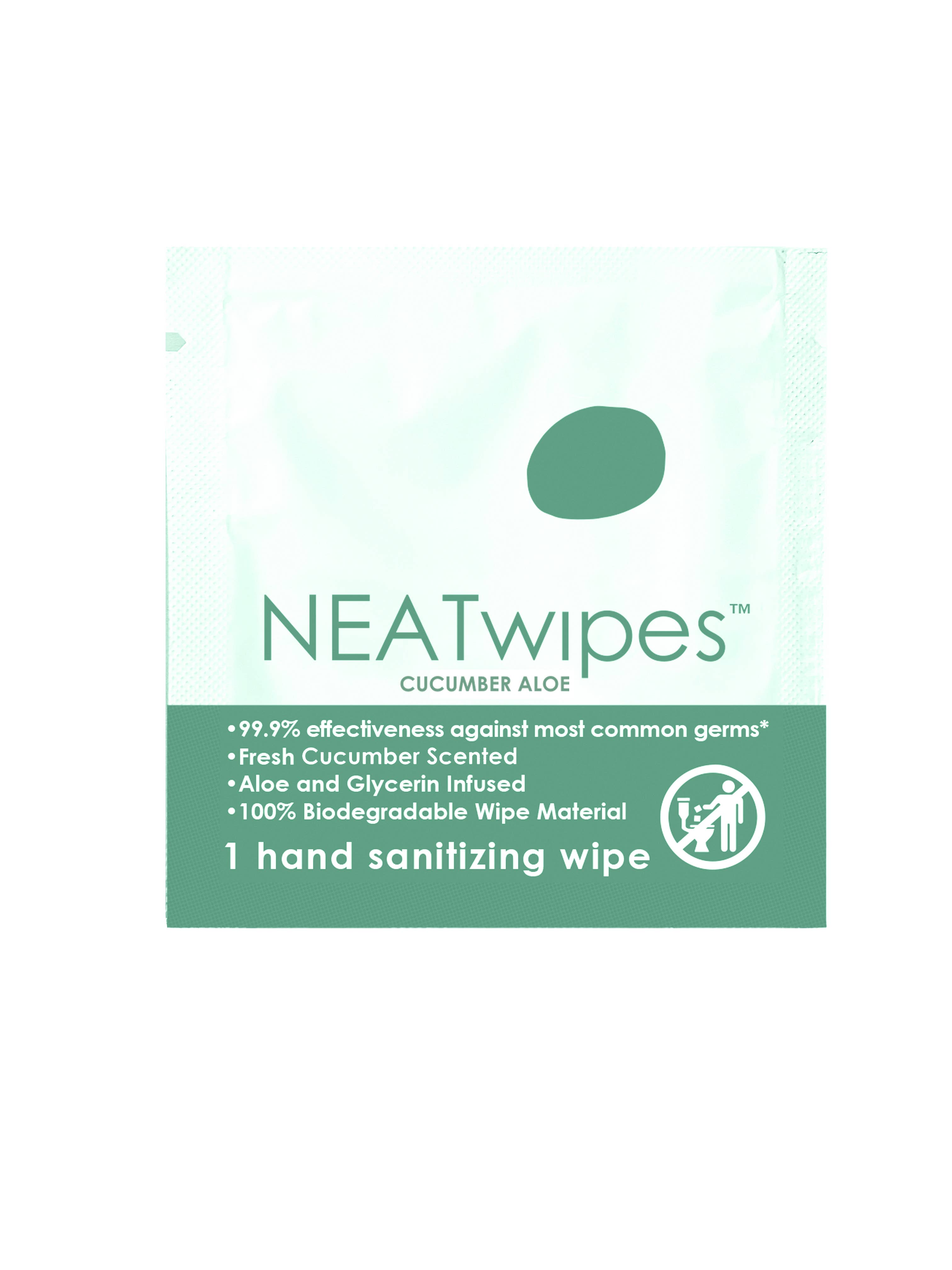 NEATGOODS, LLC. - Wholesale Hand Sanitizer - Individually Wrapped Hand Wipes | Biodegradable | Cucumber1