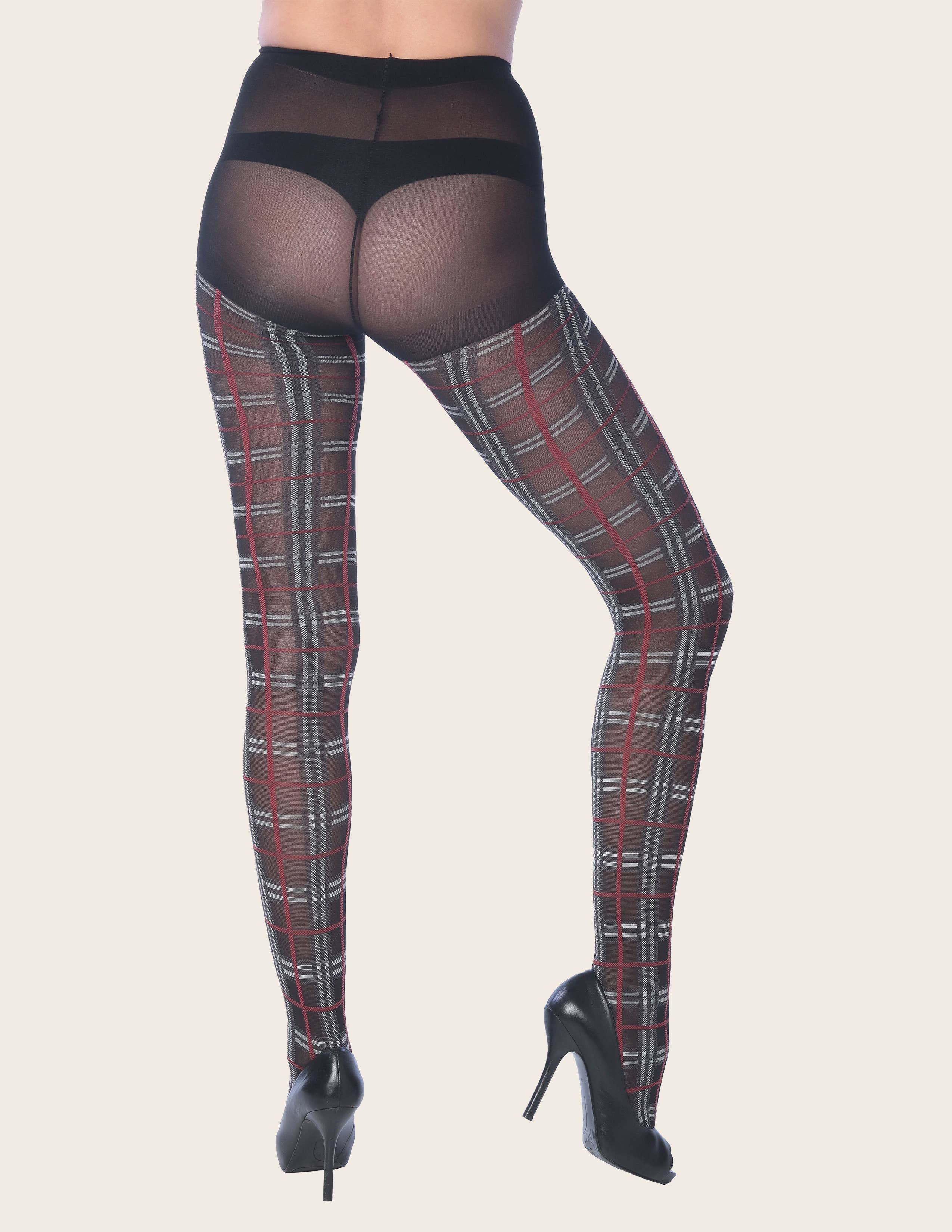 Isadora, Tipi toe, & James Fiallo - Wholesale Tights - Women's - Isadora Women Colored Checkered Sexy Fashion Tights7