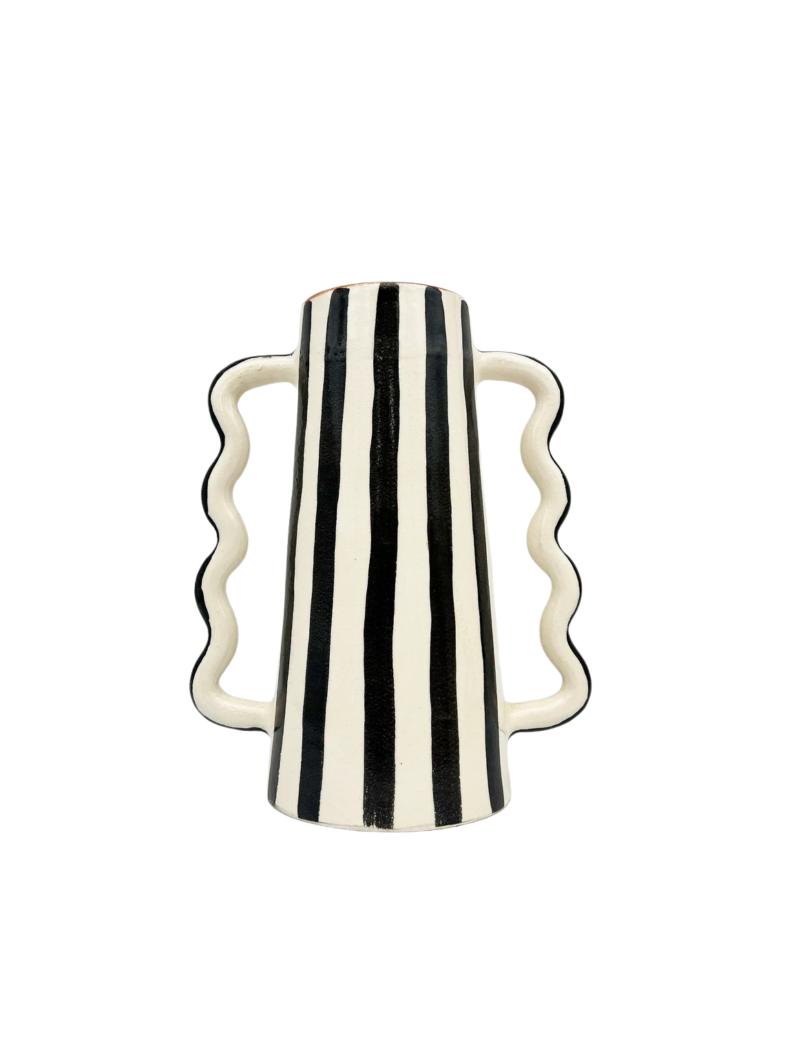 LeBazare - Wholesale Pitcher - Pichet en céramique peint à la main – Couleurs et rayures blanches (1L)8