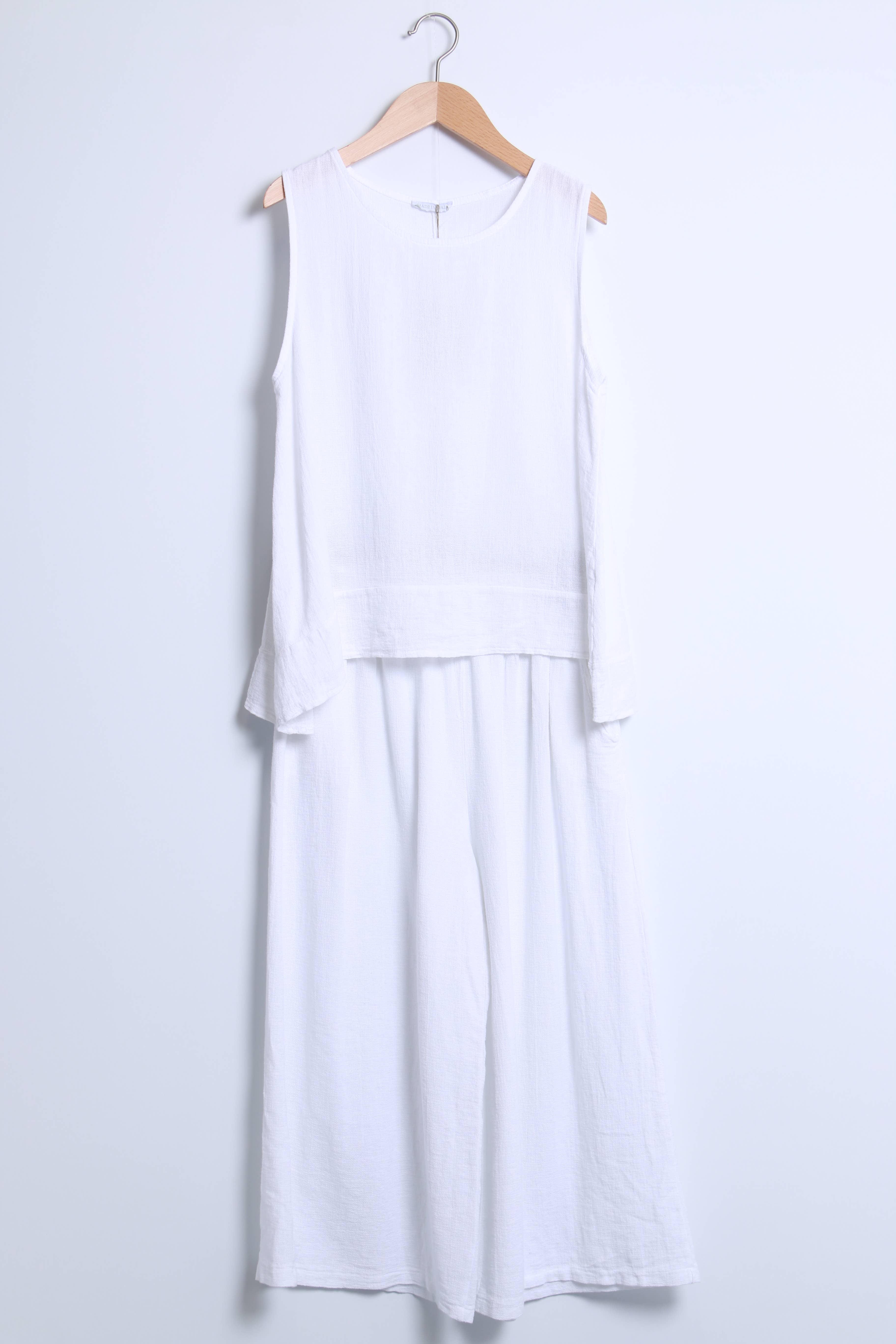 Shyloh - Vendita all'ingrosso Camicetta - Donna - Top ampio senza maniche in lino cotone 1581810