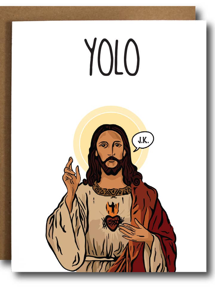 YOLO Jesus Funny Easter Card for wholesale by The Card Bureau