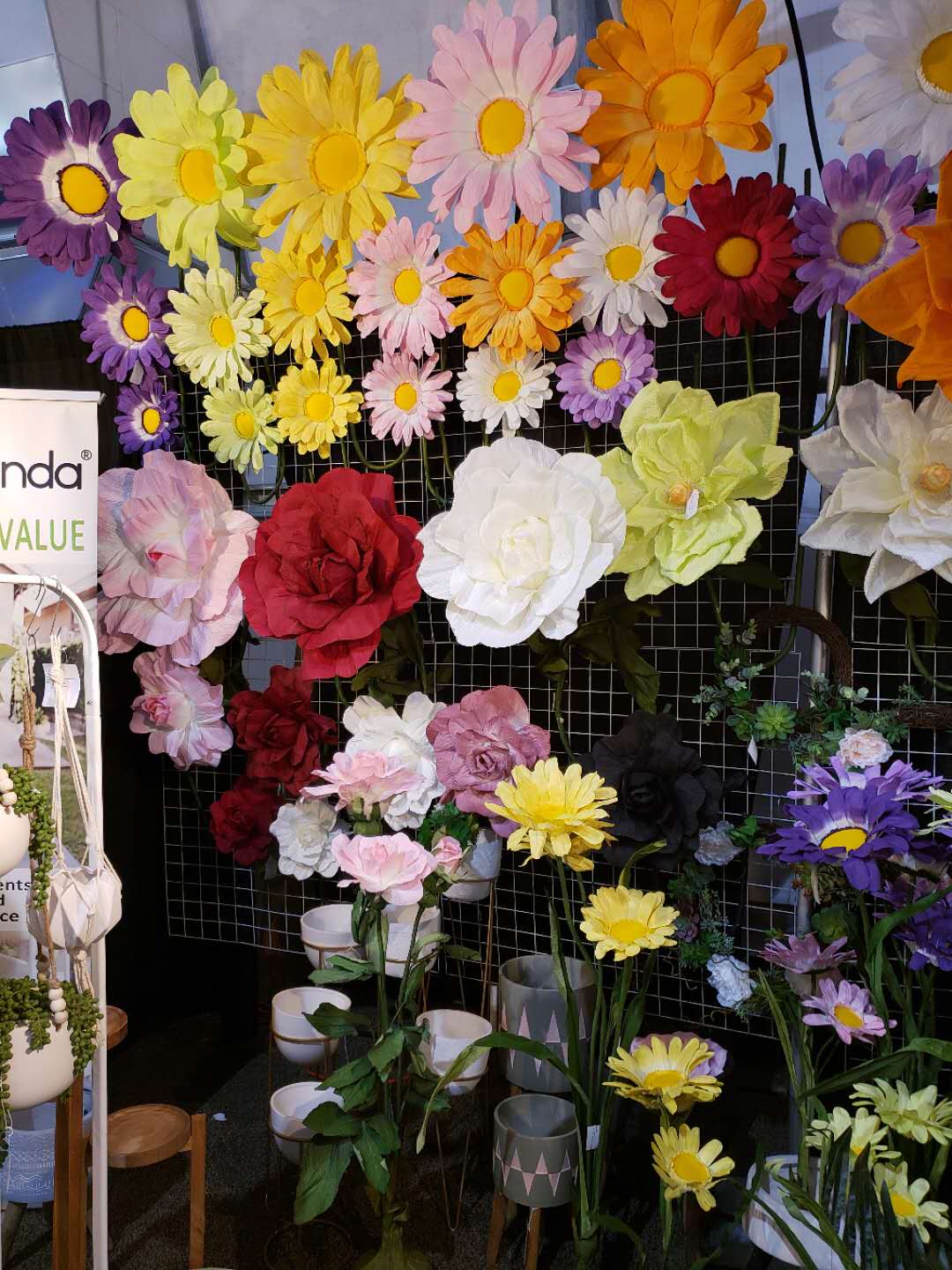 Flora Bunda Inc - Wholesale Artificial Flowers - 44" Poinsettia Faux Floral Stem Arrangement4