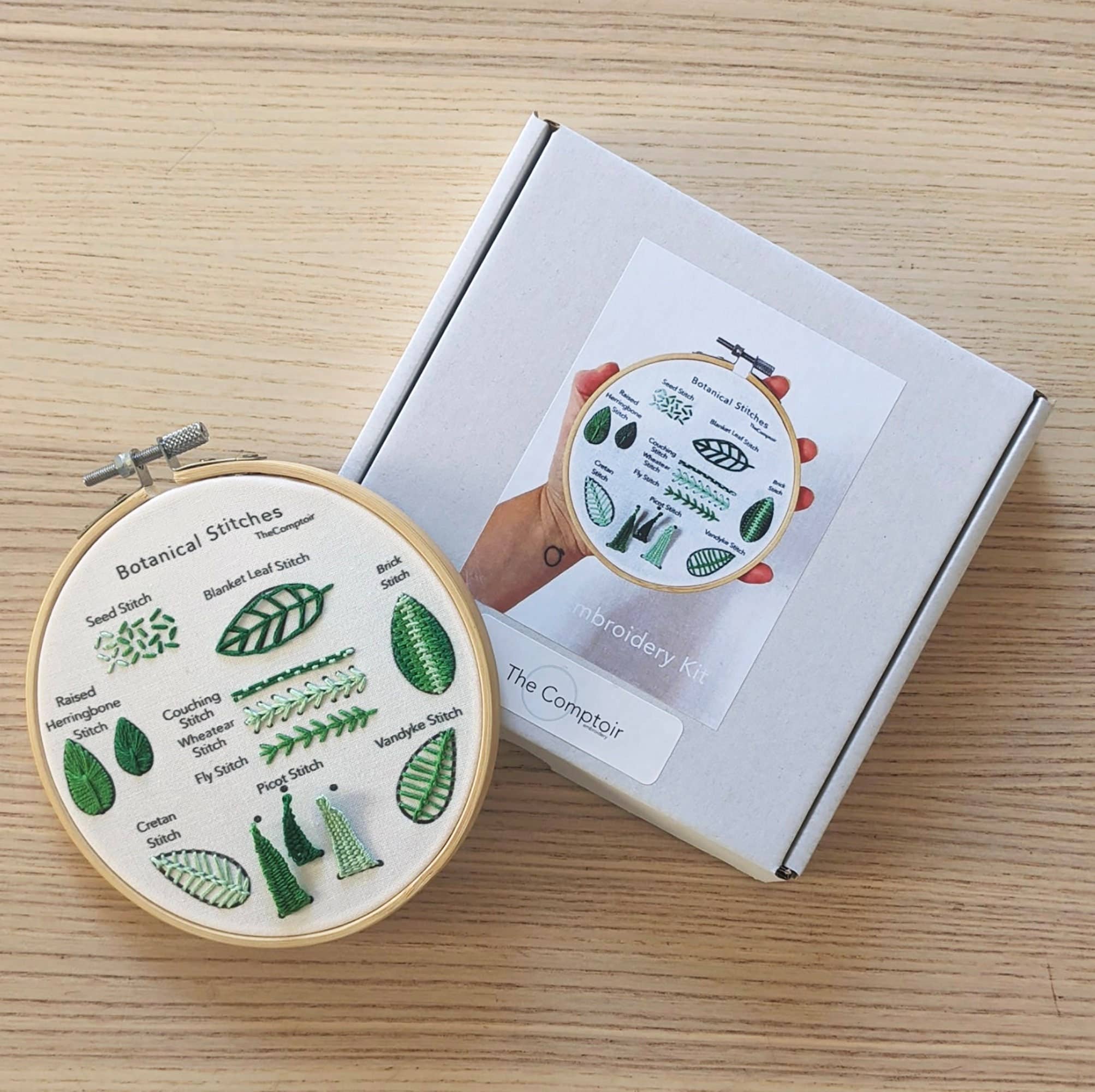 TheComptoir – wholesale Material för broderi/korsstygn – kit d'apprentissage de broderie des points végétaux2