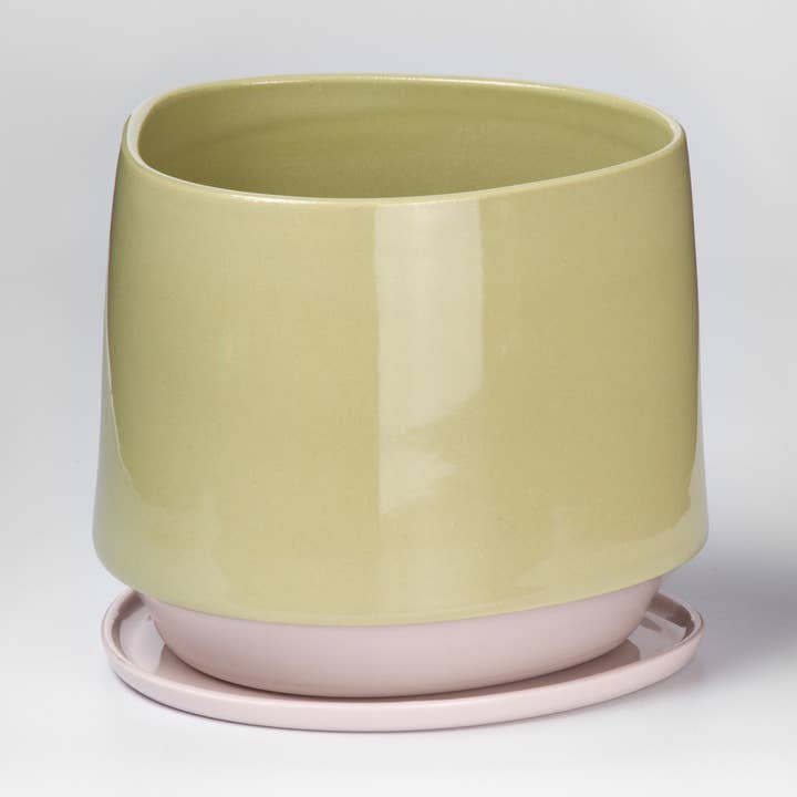 Onderste curve: plantenbak en plaat voor wholesale door E. Lo Ceramic Art