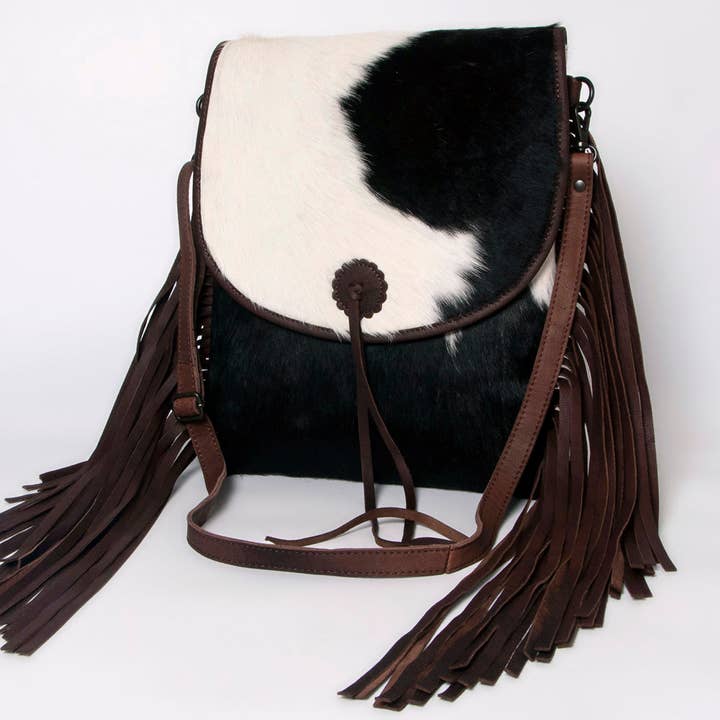 LC-ADBGZ358 Messenger Hair-On Echt Leren Western Dames Tas voor wholesale door LS Western