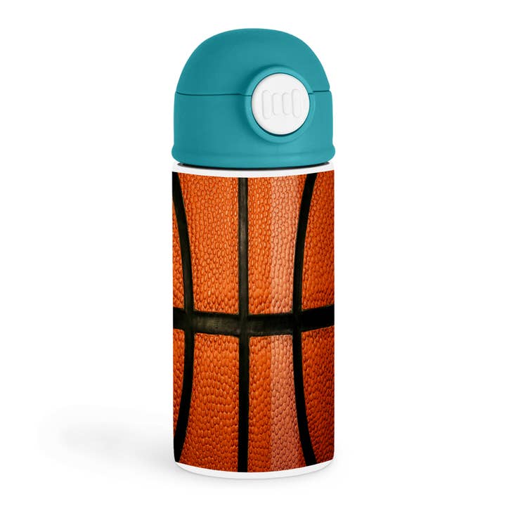 3dRose - Wholesale Water bottle - 3dRose, Basketball Sports Fan Lines Vertical, Kids Water Bottle