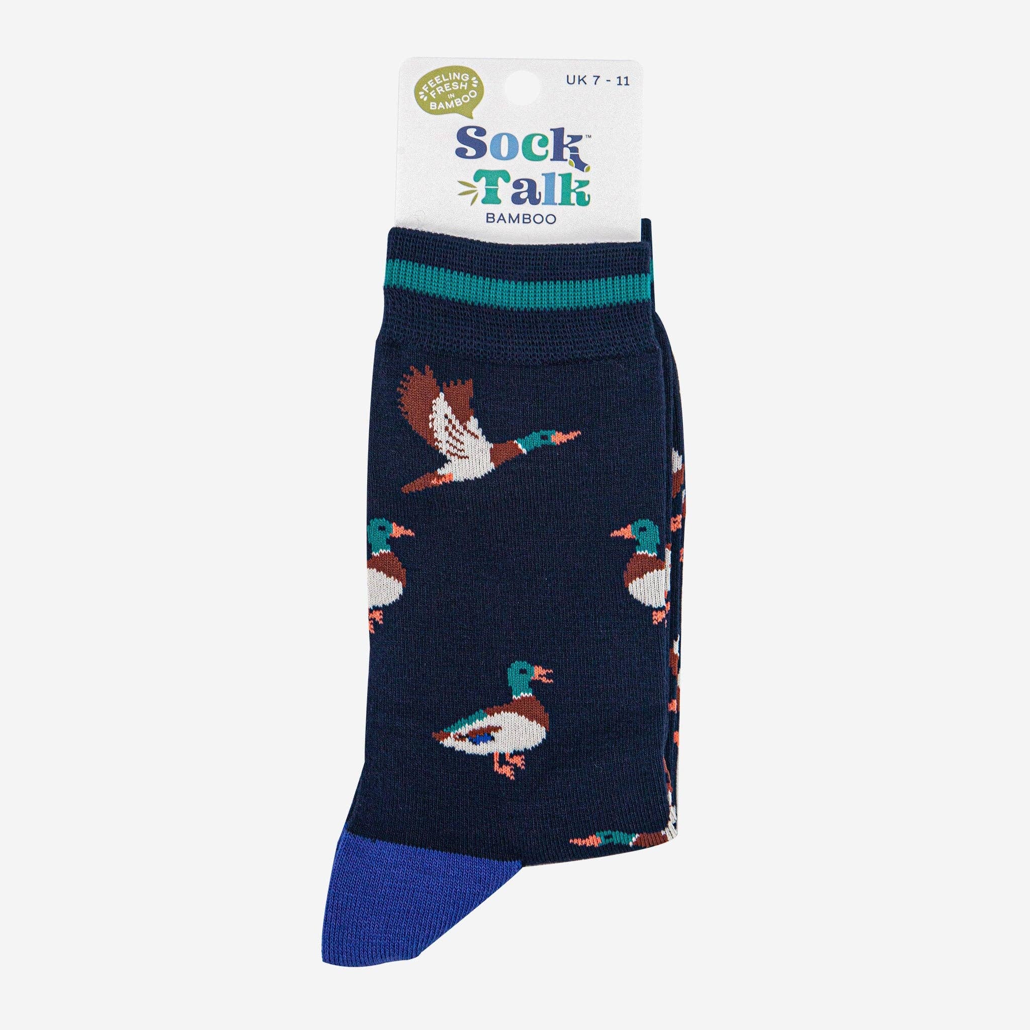 Sock Talk - Wholesale Socks - Men's - Men's Bamboo Socks - Navy Blue/Royal Blue, Mallard Duck3