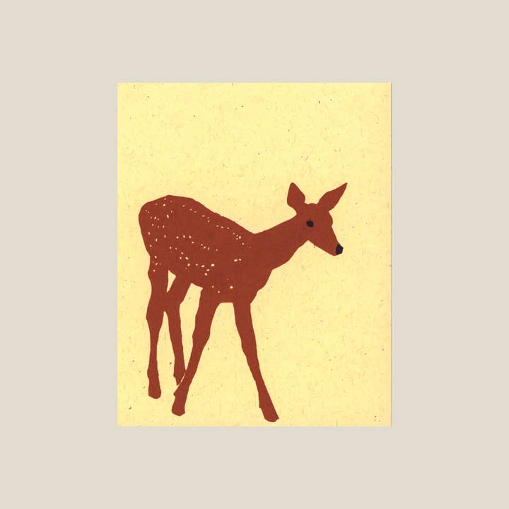 Fawn card for wholesale by Kinaloon
