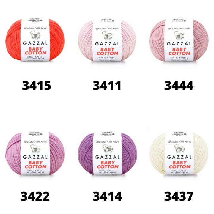 Craftsyarn - Wholesale Yarn - Gazzal Baby Cotton yarn 50gr, Acrylic yarn, Crochet3