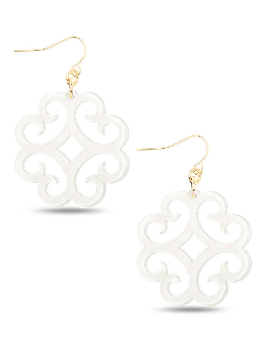 ZENZII Jewelry - Wholesale Hangende/ronde oorbellen - Circular Wave Pattern Resin Drop Earring5