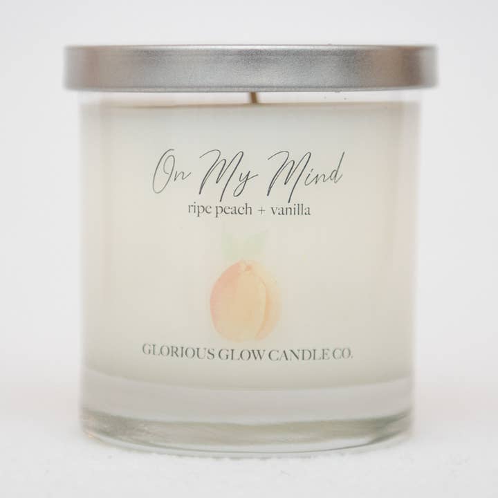 Glorious Glow Candle Co. - Wholesale Jar/Filled Candle - On My Mind 8 oz. Soy Blend Container Candle with Lid0
