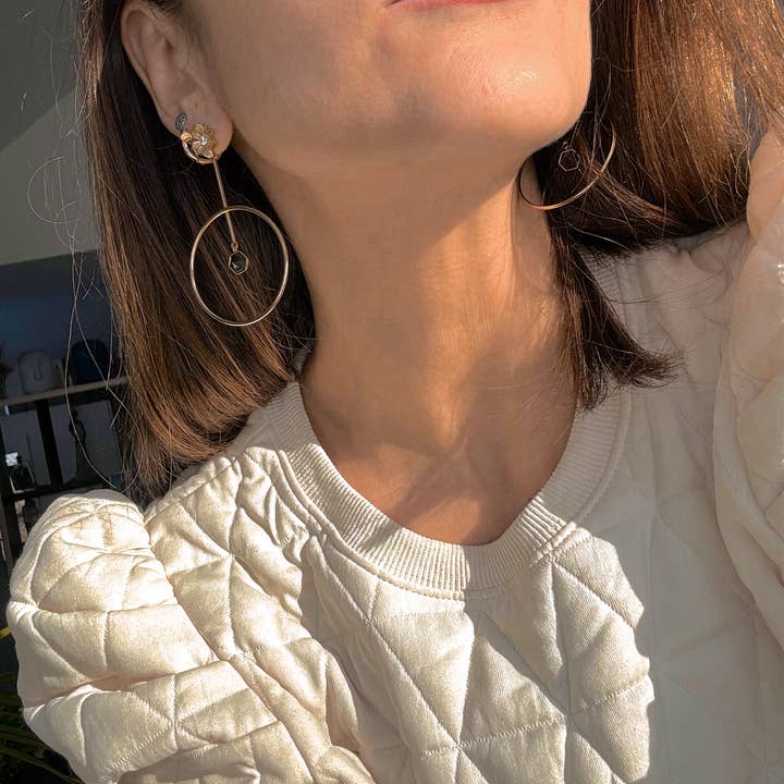 OORBELLEN VAN ROSÉMARMER voor wholesale door Avenue Chic