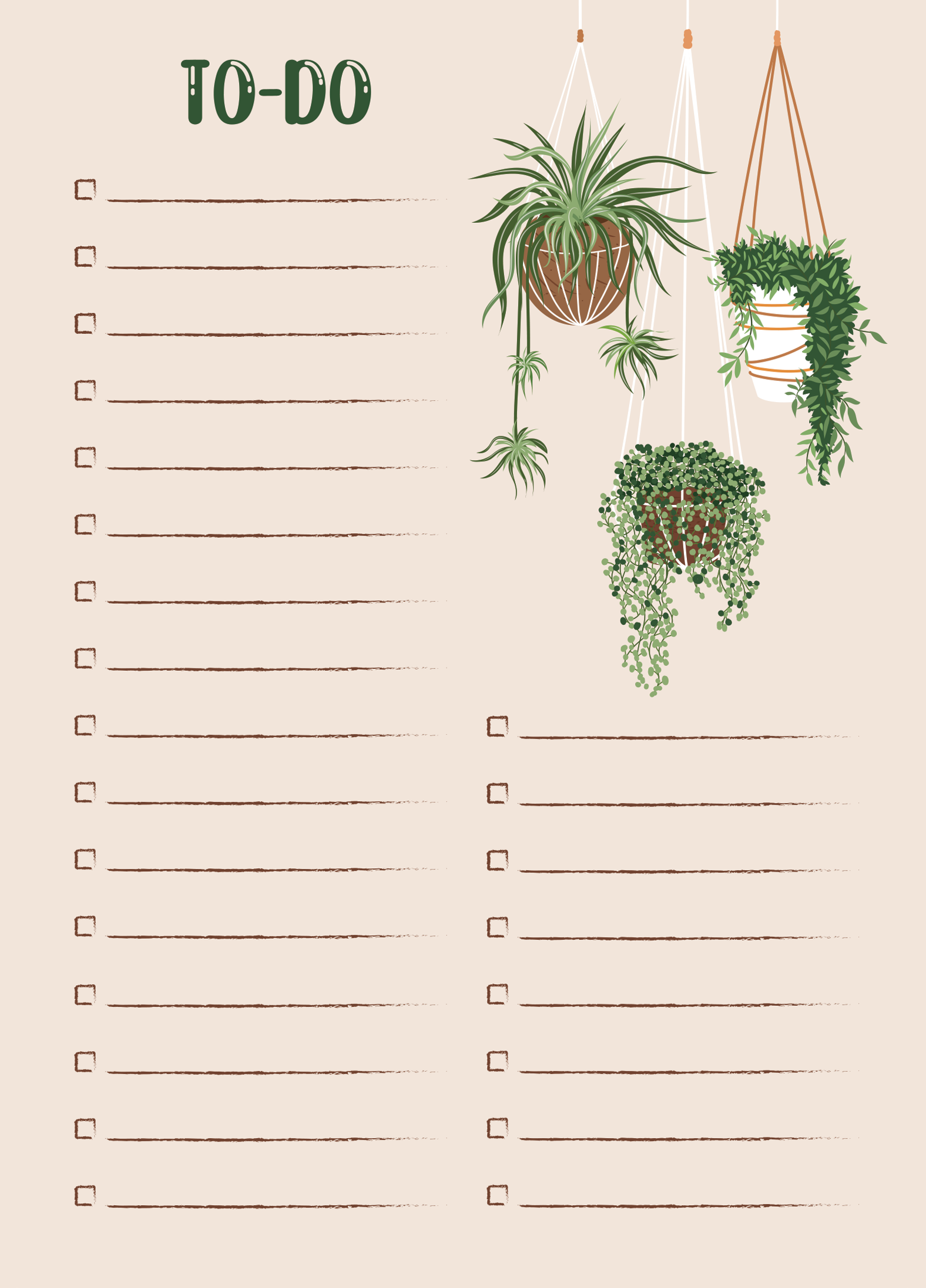 The Card Bureau - Wholesale Notepad - Hanging Plants To-Do Notepad1