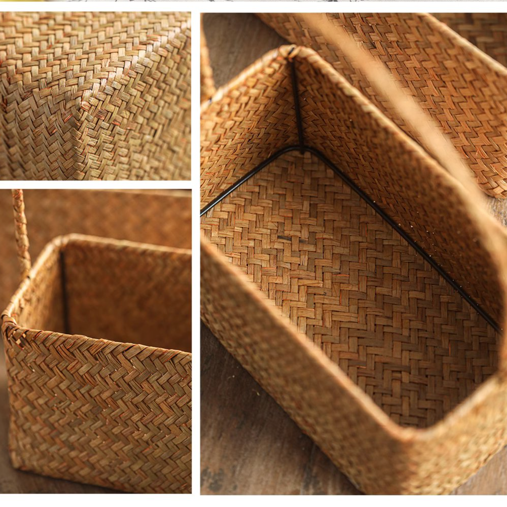 Rustic Reach - Vente Paniers - Organisateur de panier de transport rectangulaire tissé9