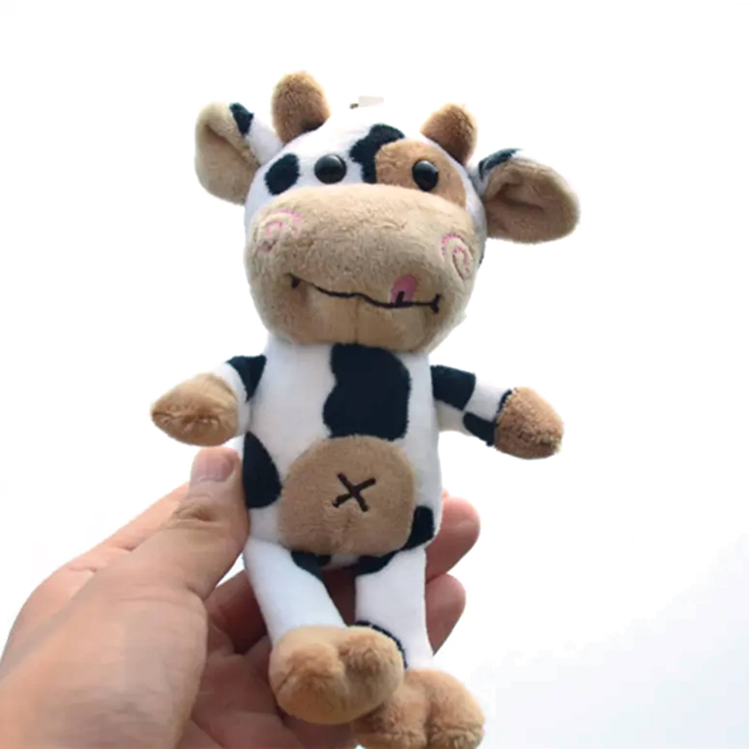 JSBlueRidge Toys - Vente Porte-clés – enfant - Porte-clés peluche doux veau et vache pour enfants3