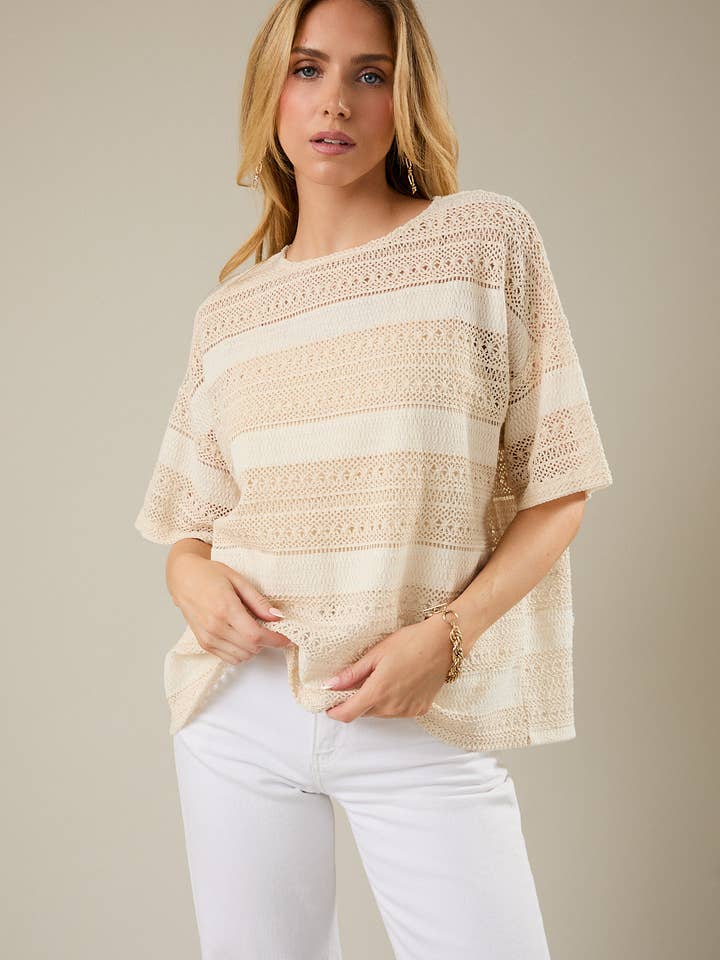 CROCHET KNIT CAMI INSERTED TOP for wholesale by GILLI
