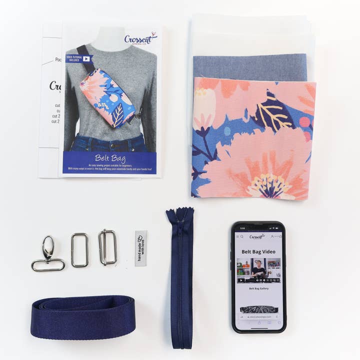 Crosscut Sewing Co. - Wholesale Belt Bag - Women's - Belt Bag Sewing Kit - Supplies, Printed Pattern and Video Tutorial48
