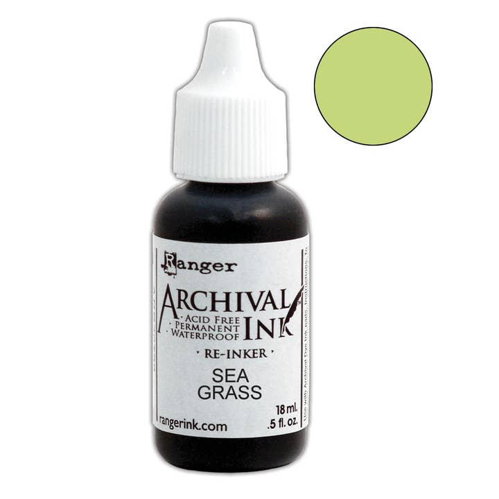 Archival Ink™ Pads Re-Inker Sea Grass, 0.5oz for wholesale by Ranger Ink